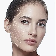 Gesichtsregionen Faden-Lifting